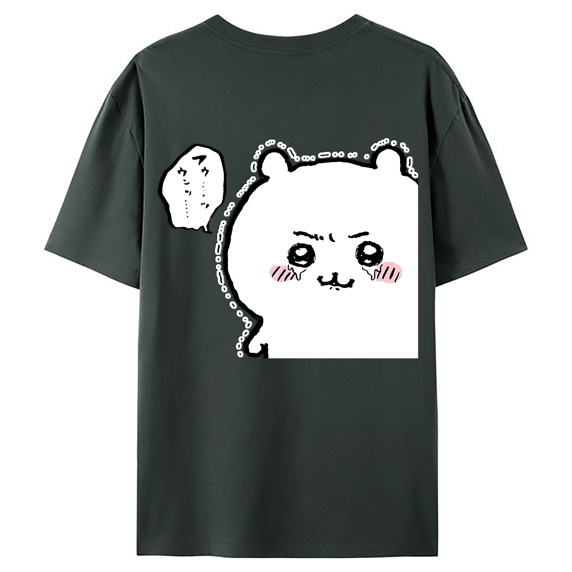 （画像用） ちいかわ ちいかわ Chii-kawa chiikawa 綿100％ メンズ半袖Tシャツ（バックプリント） 通気性